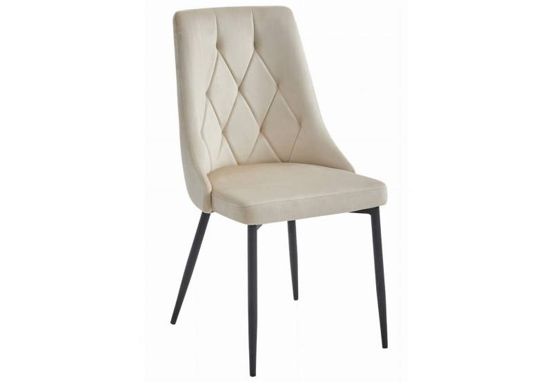 Home Collective Esszimmerstuhl Küchenstuhl Bürostuhl Gepolstert und Metallbeine (perfekt für Wohnzimmer, Home Office, Arbeitszimmer und Schlafzimmer), maximale Belastung 120 kg 1 Stuhl in beige von Home Collective