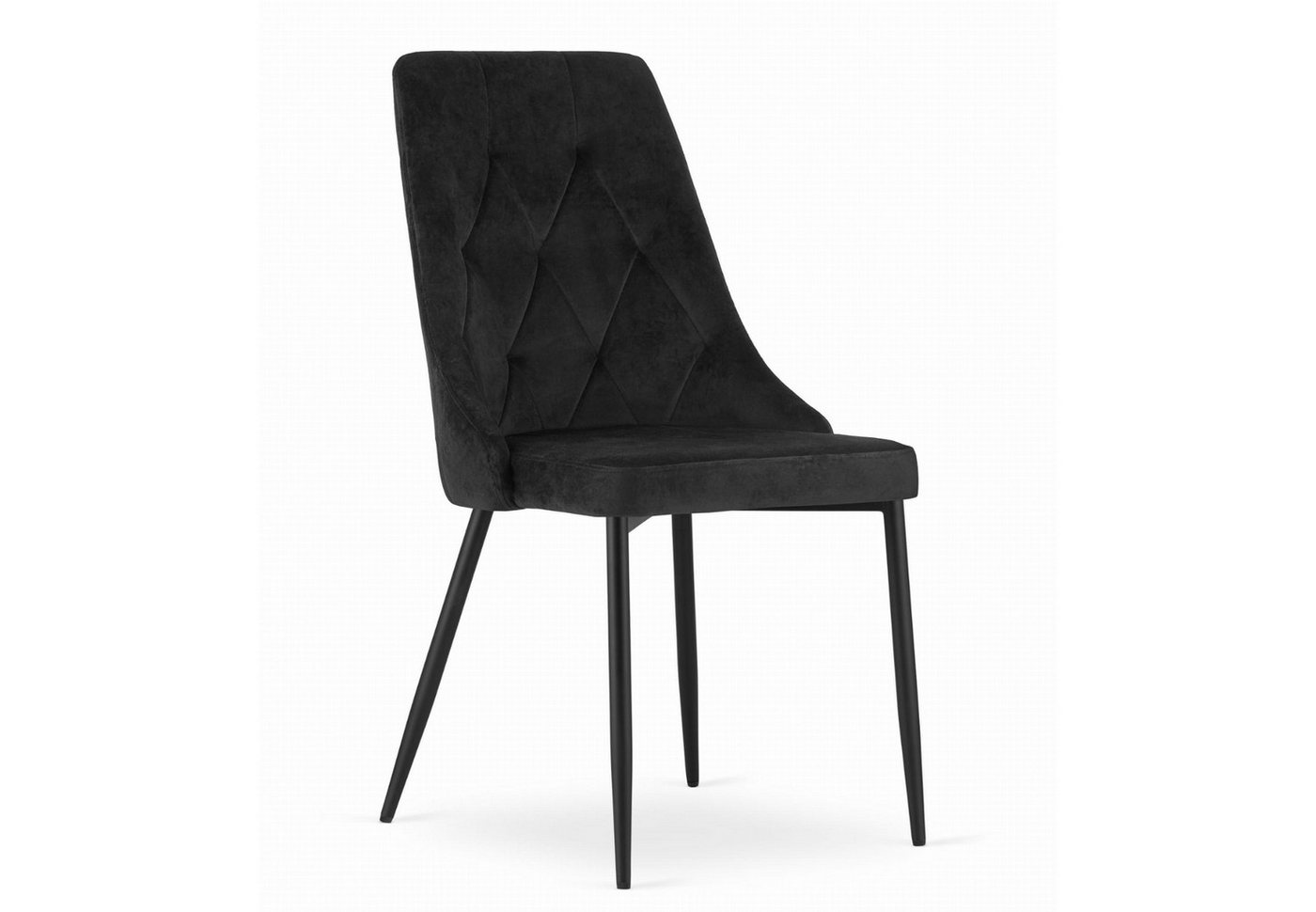 Home Collective Esszimmerstuhl Küchenstuhl Bürostuhl Gepolstert und Metallbeine (perfekt für Wohnzimmer, Home Office, Arbeitszimmer und Schlafzimmer), maximale Belastung 120 kg 1 Stuhl in schwarz von Home Collective