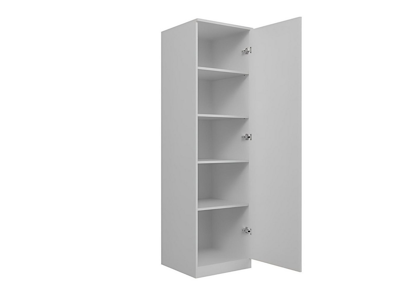 Home Collective Garderobenschrank Garderobe Mehrzweckschrank weiß 50cm Breite 180cm Höhe mit Kleiderstange und Extra-Fach, Kleiderschrank Organizer von Home Collective