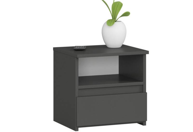 Home Collective Kommode 40 cm breit Holz Highboard Sideboard für Flur Schlafzimmer Wohnzimmer (Mehrzweckschrank Schrank schmal Kommode Schlafzimmer mit Schubladen), Kinderzimmer Organizer, 40 cm hoch mit 1 Schublade graphit von Home Collective