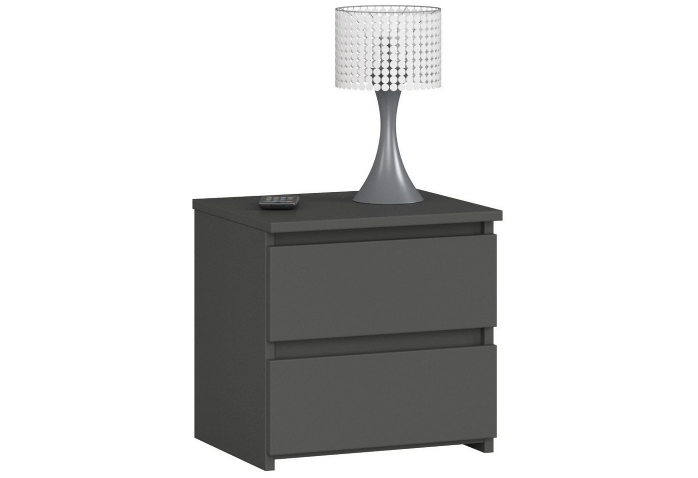 Home Collective Kommode 40 cm breit Holz Highboard Sideboard für Flur Schlafzimmer Wohnzimmer (Mehrzweckschrank Schrank schmal Kommode Schlafzimmer mit Schubladen), Kinderzimmer Organizer, 40 cm hoch mit 2 Schubladen graphit von Home Collective