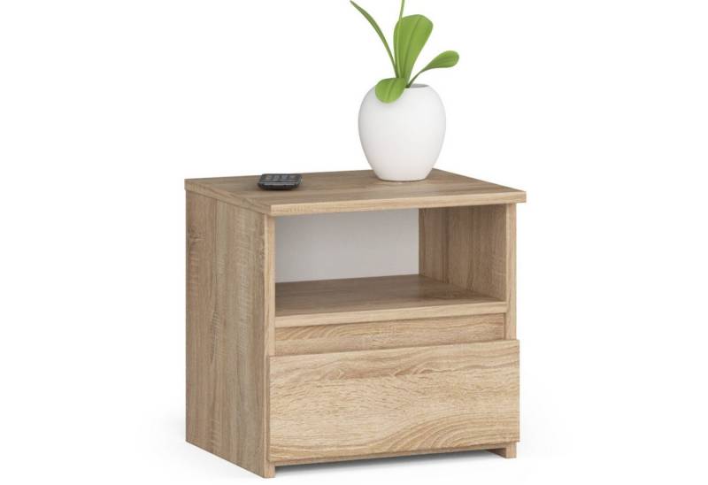 Home Collective Kommode 40 cm breit Holz Highboard Sideboard für Flur Schlafzimmer Wohnzimmer (Mehrzweckschrank Schrank schmal Kommode Schlafzimmer mit Schubladen), Kinderzimmer Organizer, 40 cm hoch mit 1 Schublade sonoma von Home Collective