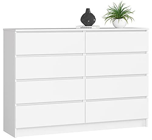 Home Collective Kommode weiß 140cm breit mit 8 Schubladen, Schlafzimmer und Wohnzimmer, vielseitig einsetzbar für Flur und Kinderzimmer Home Collective Kommode weiß 140cm breit mit 8 Schubladen, Schlafzimmer und Wohnzimmer, vielseitig einsetzbar für Flur und Kinderzimmer von Home Collective