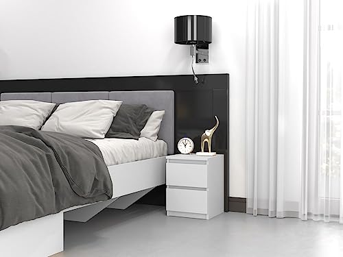 Home Collective Nachttisch Nachtschrank mit 2 Schubladen Beistelltisch klein schmal 30x30x40 cm Holwerkstoff Weiß Home Collective Nachttisch Nachtschrank mit 2 Schubladen Beistelltisch klein schmal 30x30x40 cm Holwerkstoff Weiß von Home Collective