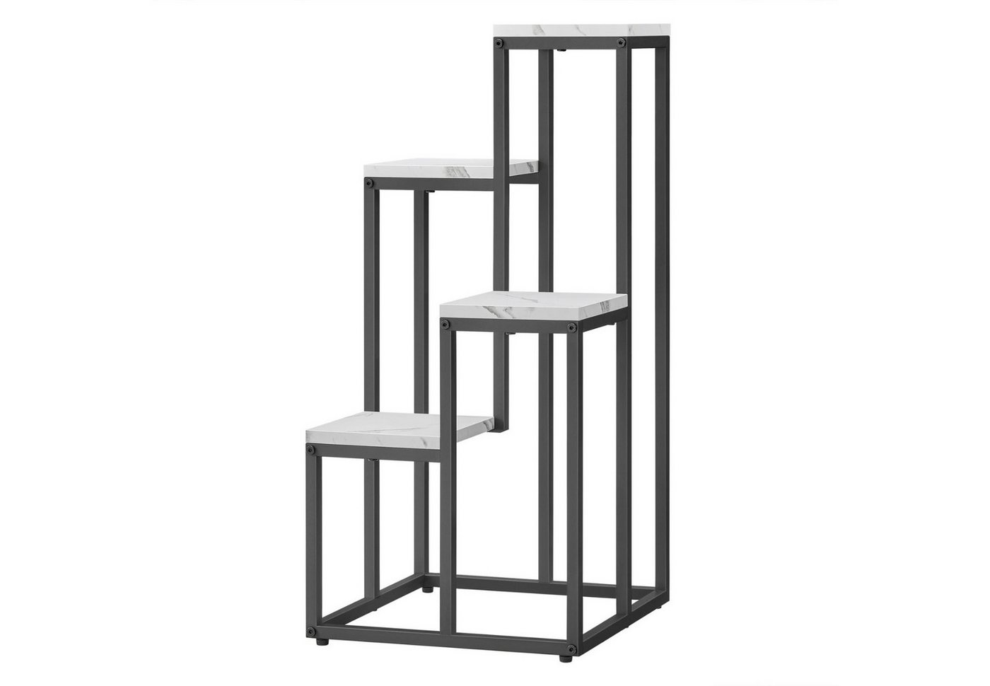 Home Collective Regal Blumentopfregal Ideal für Wohnzimmer, Schlafzimmer, Flur, oder Büro, maximallast pro regal 5kg Blumenständer, mit Stahlrahmen für Stabilität Selbstmontage Ideal für Wohnzimmer, Schlafzimmer, Flur, oder Büro, 4 Ebene in Marmor mit schwarzen Beinen Loft-Stil Pflanzenständer Home Collective Regal Blumentopfregal Ideal für Wohnzimmer, Schlafzimmer, Flur, oder Büro, maximallast pro regal 5kg Blumenständer, mit Stahlrahmen für Stabilität Selbstmontage Ideal für Wohnzimmer, Schlafzimmer, Flur, oder Büro, 4 Ebene in Marmor mit schwarzen Beinen Loft-Stil Pflanzenständer von Home Collective