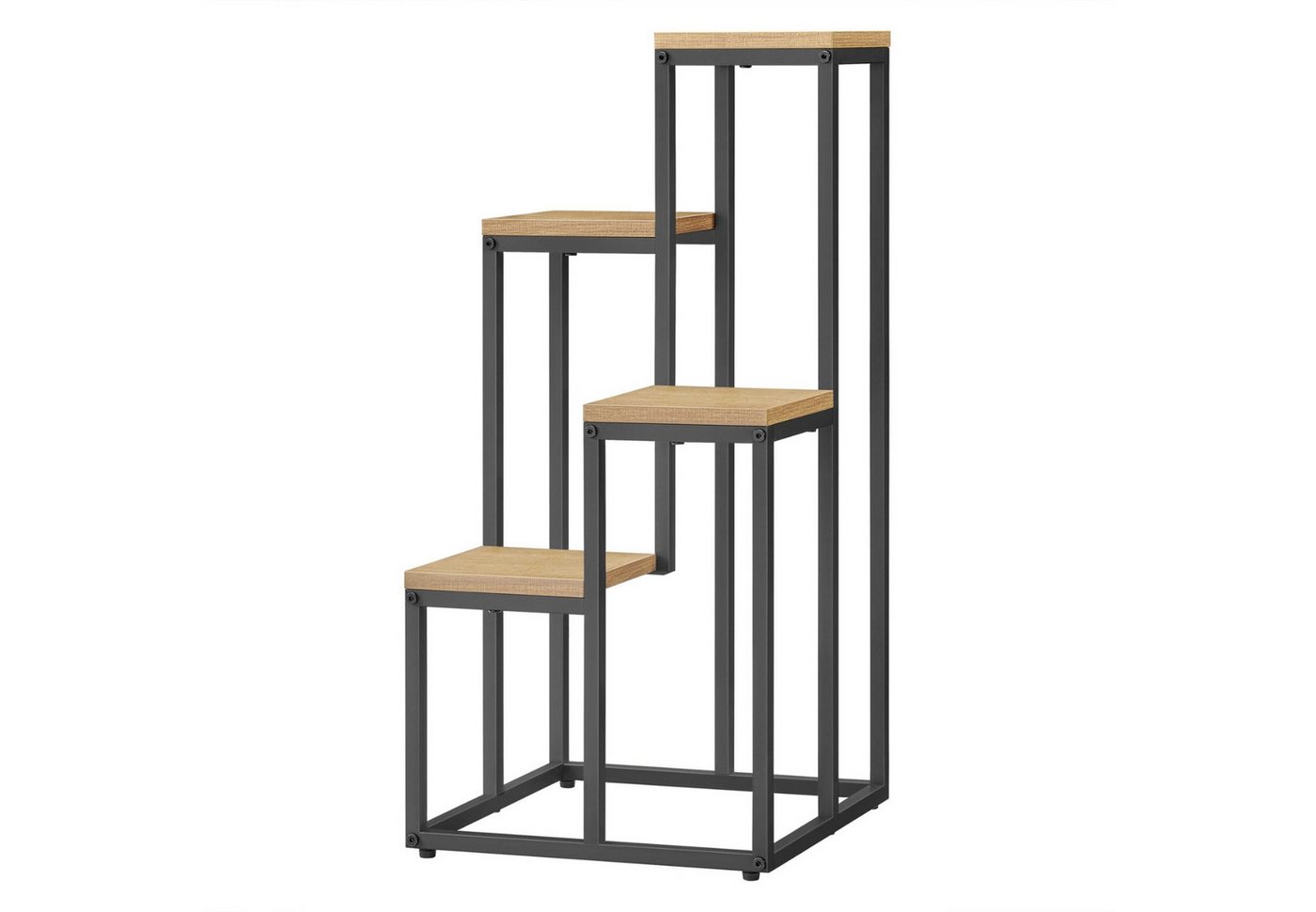 Home Collective Regal Blumentopfregal Ideal für Wohnzimmer, Schlafzimmer, Flur, oder Büro, maximallast pro regal 5kg Blumenständer, mit Stahlrahmen für Stabilität Selbstmontage Ideal für Wohnzimmer, Schlafzimmer, Flur, oder Büro, 4 Ebene in Eiche mit schwarzen Beinen Loft-Stil Pflanzenständer Home Collective Regal Blumentopfregal Ideal für Wohnzimmer, Schlafzimmer, Flur, oder Büro, maximallast pro regal 5kg Blumenständer, mit Stahlrahmen für Stabilität Selbstmontage Ideal für Wohnzimmer, Schlafzimmer, Flur, oder Büro, 4 Ebene in Eiche mit schwarzen Beinen Loft-Stil Pflanzenständer von Home Collective