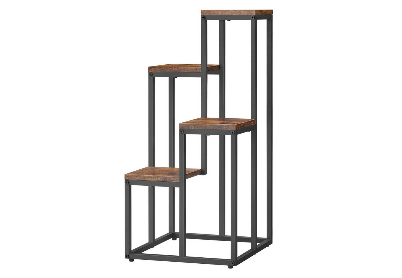 Home Collective Regal Blumentopfregal Ideal für Wohnzimmer, Schlafzimmer, Flur, oder Büro, maximallast pro regal 5kg Blumenständer, mit Stahlrahmen für Stabilität Selbstmontage Ideal für Wohnzimmer, Schlafzimmer, Flur, oder Büro, 4 Ebene in Rustikal mit schwarzen Beinen Loft-Stil Pflanzenständer Home Collective Regal Blumentopfregal Ideal für Wohnzimmer, Schlafzimmer, Flur, oder Büro, maximallast pro regal 5kg Blumenständer, mit Stahlrahmen für Stabilität Selbstmontage Ideal für Wohnzimmer, Schlafzimmer, Flur, oder Büro, 4 Ebene in Rustikal mit schwarzen Beinen Loft-Stil Pflanzenständer von Home Collective
