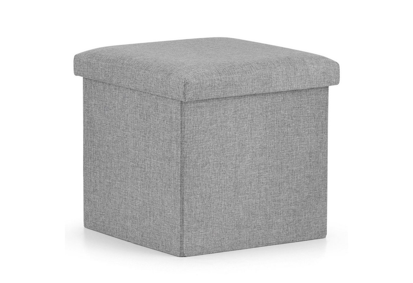 Home Collective Stauraumhocker Klapphocker, 2-in-1-Hocker und Stauraum, 80 kg Sitzlast, Sitzhocker, M – 30x30x30cm, 19 l Stauraum, Aufbewahrungsbox, Oxford-Gewebe, grau von Home Collective