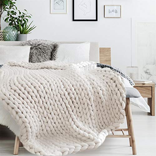 Home Deco Factory Big Mesh Plaid, 120cm x 150cm, Ecru TX8072 one Size von Home Deco Factory