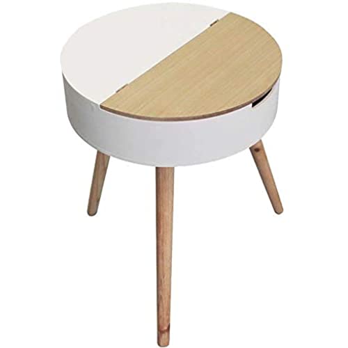 THE HOME DECO FACTORY MESA-COFRE Blanca, Polyester, Beige/Weiß, One Size von THE HOME DECO FACTORY