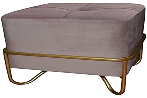 Dkd Home Decor Bank Rosa Polyester Schaumstoff Metall Gold MDF (42 x 42 x 38 cm) von Home Decor