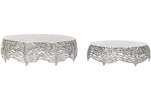 Dkd Home Decor Beistelltisch aus Aluminium (2 Stück) (52 x 52 x 25 cm) (63,5 x 63,5 x 30,5 cm) von Home Decor