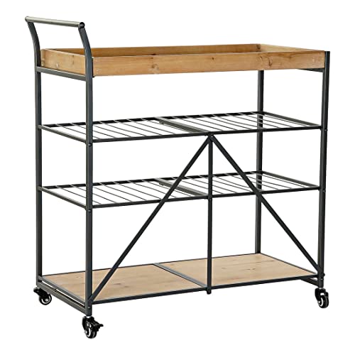 Dkd Home Decor Mehrzweckwagen aus schwarzem Metall (83 x 41 x 90 cm) von Home Decor