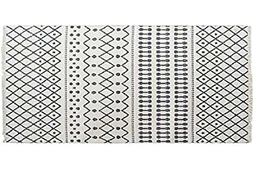 Dkd Home Decor Teppich, Weiß, Polyester, Baumwolle, Dunkelgrau, 160 x 230 x 1 cm von Home Decor