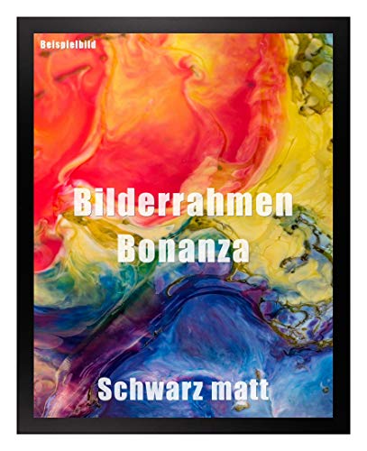 Homedecoration Bilderrahmen Bonanza Bildgröße 45 x 60 cm in Schwarz Matt mit Acrylglas klar 1 mm in 52 Farben von Homedecoration