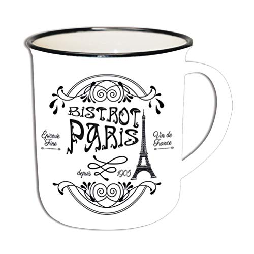 Home Dekoration 523586 Mugs Retro Bistrot, Metall von Enesco