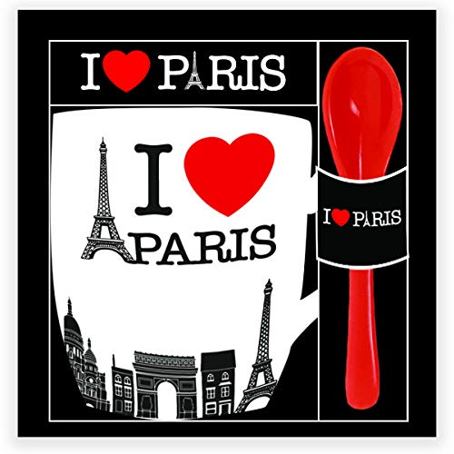 Home Dekoration Mug I Love Paris bunt von Enesco