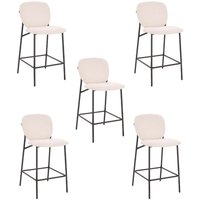 Barhocker Bouclé celda Farbe: Weiß, Menge: 5 Barhocker Set Küchenstuhl - Home Deluxe Barhocker Bouclé celda Farbe: Weiß, Menge: 5 Barhocker Set Küchenstuhl - Home Deluxe von Home Deluxe