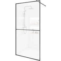 Duschabtrennung ESG-Glas baki Schwarz 2 Raster Größe: 130 x 200 cm Duschabtrennung Duschtrennung Duschwand Glas - Home Deluxe von Home Deluxe