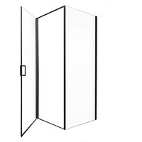 Duschkabine LIVIA - 90 x 195 cm Schwarz Matt von Home Deluxe