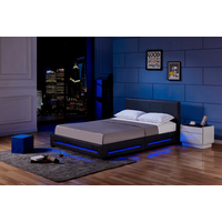 -EOL- LED Bett ASTEROID 160 x 200 Schwarz von Home Deluxe