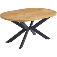 Esstisch Oval Ausziehbar aventi inkl. Sternfuß - 160-200 x 100 cm Farbe: Light Oak Tisch Esszimmertische Runder Esstisch - Home Deluxe von Home Deluxe