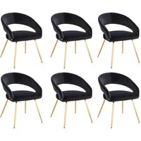Esszimmerstuhl Samt lyric Menge: 6 Stuhl Polsterstuhl Esszimmerstuhl Esszimmerstühle - Home Deluxe von Home Deluxe