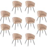 Esszimmerstuhl Samt mit Armlehne aria Farbe: Beige, Menge: 10 Stuhl Polsterstuhl Esszimmerstuhl Esszimmerstühle - Home Deluxe Esszimmerstuhl Samt mit Armlehne aria Farbe: Beige, Menge: 10 Stuhl Polsterstuhl Esszimmerstuhl Esszimmerstühle - Home Deluxe von Home Deluxe