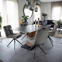 Esszimmerstuhl drehbar 2er Set NODA – Samt Hellgrau Esszimmerstuhl drehbar 2er Set NODA – Samt Hellgrau von Home Deluxe