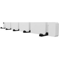 Home Deluxe - Garderobenleiste hook inkl. Haken und Magnete Farbe: Weiß, Menge: 5x Haken Flurgarderobe Garderobenpaneel Kleiderhaken Wand von Home Deluxe