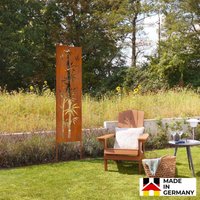 Home Deluxe - Gartenschild Sichtschutz aurelia - Made in Germany i Gartendeko Rost, Metallschild mit Dekor von Home Deluxe