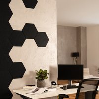 HOME DELUXE Akustikplatten Hexagon selbstklebend SILENT – Schwarz - 5er Set von Home Deluxe