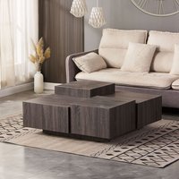 HOME DELUXE Couchtisch NAYELI - Dunkle Holzoptik von Home Deluxe