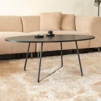 Home Deluxe - Couchtisch Oval novaris - 110 x 66 cm Farbe: Dark Oak Sofatisch Wohnzimmertisch von Home Deluxe