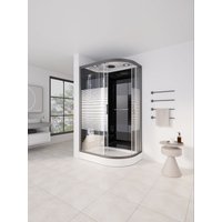 Dampfdusche BLACK PEARL - 120 x 80 cm Rechts von Home Deluxe