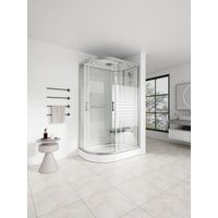 Dampfdusche WHITE PEARL - 120 x 80 cm Links von Home Deluxe
