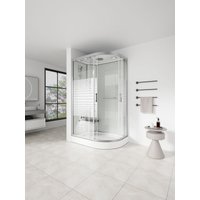 Dampfdusche WHITE PEARL - 120 x 80 cm Rechts von Home Deluxe