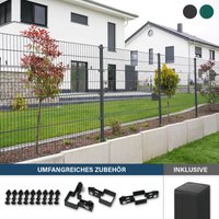 Doppelstabmattenzan MORATA , Gartenzaun, Mattenzaun Höhe: 80 cm / Länge: 10 m ohne Eckpfosten Gartenzaun Mattenzaun von Home Deluxe