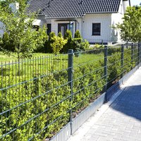 Doppelstabmattenzaun MORATA Anthrazit 80 cm x 20 m von Home Deluxe