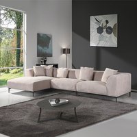 HOME DELUXE Ecksofa TORINO Beige Links von Home Deluxe