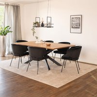 HOME DELUXE Esstisch Eckig AVENCIA inkl. Sternfuß - 200 x 120 cm Light Oak HOME DELUXE Esstisch Eckig AVENCIA inkl. Sternfuß - 200 x 120 cm Light Oak von Home Deluxe