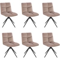 HOME DELUXE Esszimmerstuhl drehbar 6er Set NODA – Hellbraun von Home Deluxe