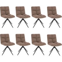 HOME DELUXE Esszimmerstuhl drehbar 8er Set NODA – Grau / Braun von Home Deluxe