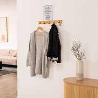 HOME DELUXE Garderobenleiste HOOK inkl, Haken und Magneten - Bambus 5 x Haken HOME DELUXE Garderobenleiste HOOK inkl, Haken und Magneten - Bambus 5 x Haken von Home Deluxe