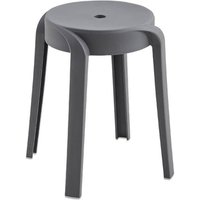 HOME DELUXE Hocker NIVO – Stapelbar, Grau (2er Set) Platzsparende Sitzhocker für Küche, Wohnzimmer & Garten stapelbarer hocker, hocker stapelbar, von Home Deluxe