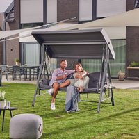 Hollywoodschaukel DESCANSO Grau von Home Deluxe