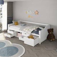 HOME DELUXE-Kinderbett COSMOS mit Schubladen - 90 x 200 cm Weiß HOME DELUXE-Kinderbett COSMOS mit Schubladen - 90 x 200 cm Weiß von Home Deluxe