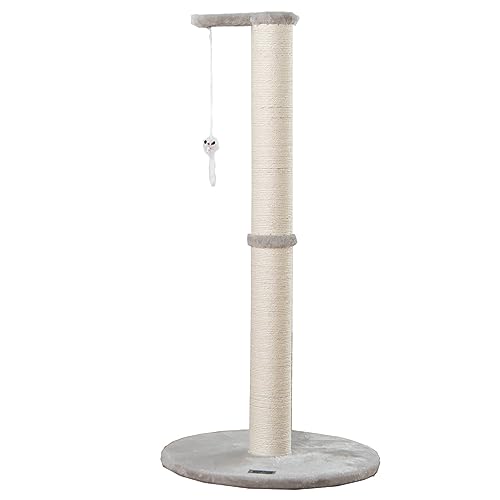 HOME DELUXE - Kratzpfosten NEVA - Farbe: Grau, Maße: 101 x 49 x 49 cm, Material: Polyester, Sisal, Gestell: MDF I Katzenbaum Kratzpfosten Kratzstamm von Home Deluxe