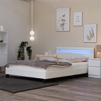 HOME DELUXE LED Bett ASTRO 140 x 200 Weiß von Home Deluxe