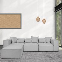 Modulares Sofa VERONA - L hellgrau von Home Deluxe